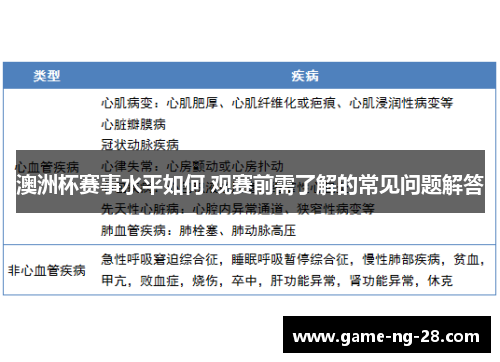 澳洲杯赛事水平如何 观赛前需了解的常见问题解答 澳洲杯赛事水平如何 观赛前需了解的常见问题解答